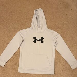 Under Armour Light Gray Hoodie with Black Logo